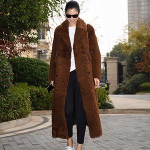 AmandaX 100% Turkish Imported 'Icelandic Wrap' Sheepskin Fur Outerwear S